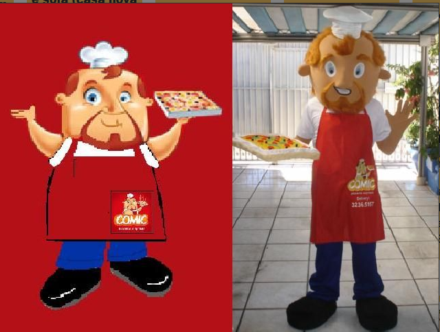 Mascote Comic Pizzas